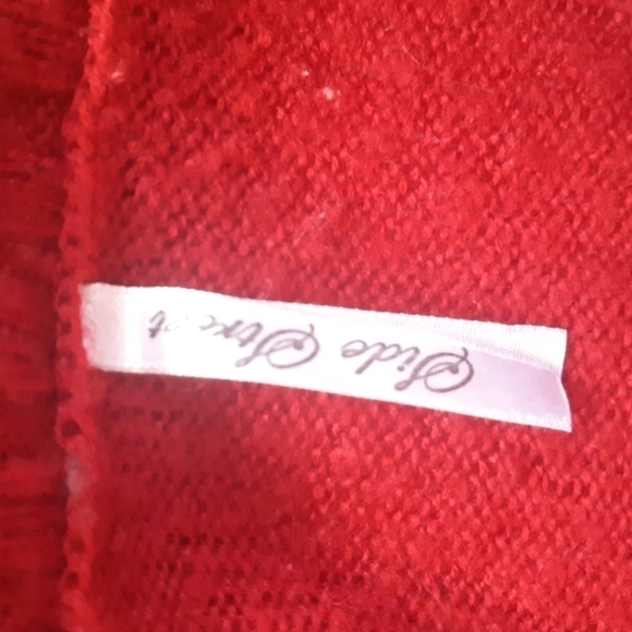 💃Woman's warm side street red turtle neck/cowl long sleeve sweater 💃 - Picture 7 of 9